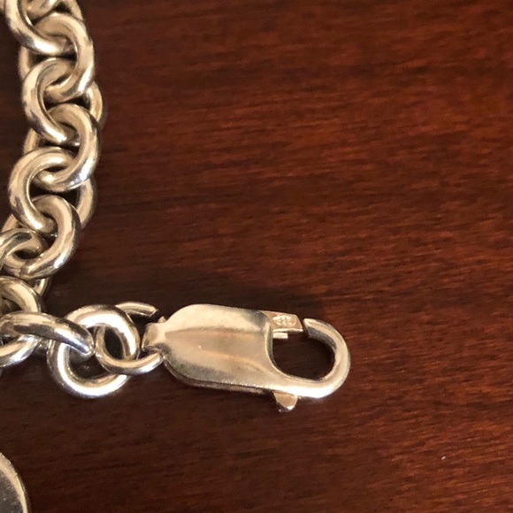 Sterling silver heart charm bracelet - Picture 7 of 9